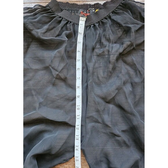 TRIPP NYC Vintage Y2K Womens Sheer Tulle Pants Size S Black Wide Leg Goth Punk - Picture 10 of 10